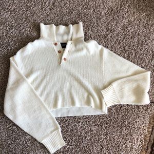 Vintage Cropped Knit Sweater